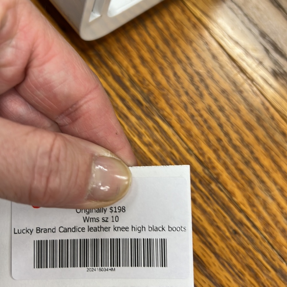 LUCKY BRAND | Candice pebbled leather knee high heeled boots - Picture 9 of 9